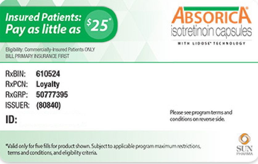 ABSORICA isotretinoin Savings And Support